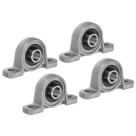 PATIKIL Pillow Block Bearing 5/16" / 8mm Bore, 4 Pcs Vertical Zinc Alloy Steel Mounted Flange Pillow Block Self Alignment Insert Bearings Bore Ball Housing for Machinery Power Agriculture