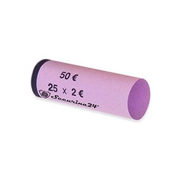 Securina24 Coin Tubes Pack of 300 1 to 2 Euro or Mixed