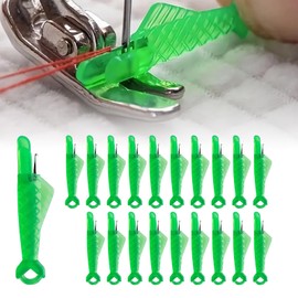 MAEXUS Pack of 20 needle threaders, threading aid for sewing needles, needle threader for sewing machines with fish mouth, automatic needle threader, needle threader, for hand sewing machines and