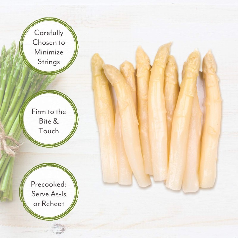 Roland Foods Canned White Asparagus Spears in Brine, 14.1 Ounce