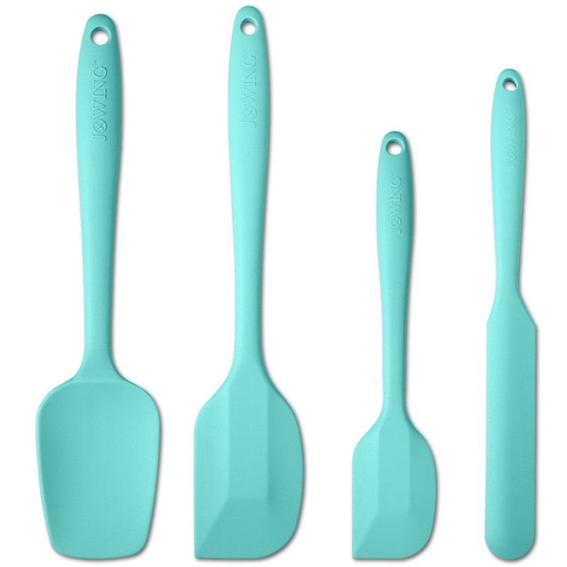 Juego de 4 espátulas de silicona flexibles, resistentes al calor,
