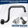 Brazo y Chapetón de Acero Inoxidable para Regadera de Ducha