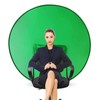 NOENNULL Portable Green Screen Chair,56 in Greenscreen Backdrop,Collapsible Small Green