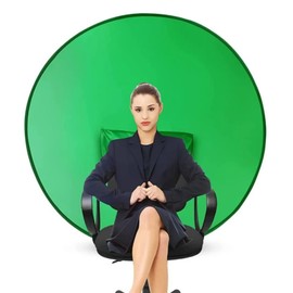 NOENNULL Portable Green Screen Chair,56 in Greenscreen Backdrop,Collapsible Small Green Background for Photography Streaming Gaming Photo Zoom Video Chats and Meeting, NOENNULL7fzanvh5c4