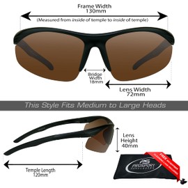 proSPORT Polarized Sunglasses HD High Definition Lens Unbreakable Light-weight TR90 Frame