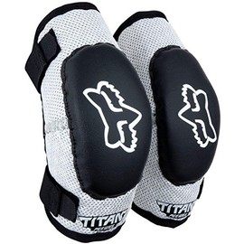 Fox Racing PeeWee Titan Youth Off-Road Motorcycle Elbow Guard - Black/Silver / One Size