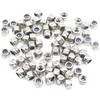 100Pcs M3 x 0.5mm 304 Stainless Steel Self-Lock Nylon Inserted