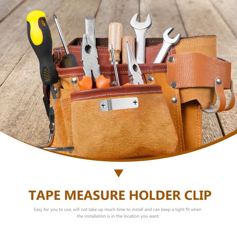 Veemoon 10pcs Metal Tape Measure Holder Clips, Belt Bow Clip