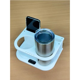 It's Time to Fish Boat Cup Holder for 2 Tumblers & 2 Phones King StarBoard Suction Mounted Marine