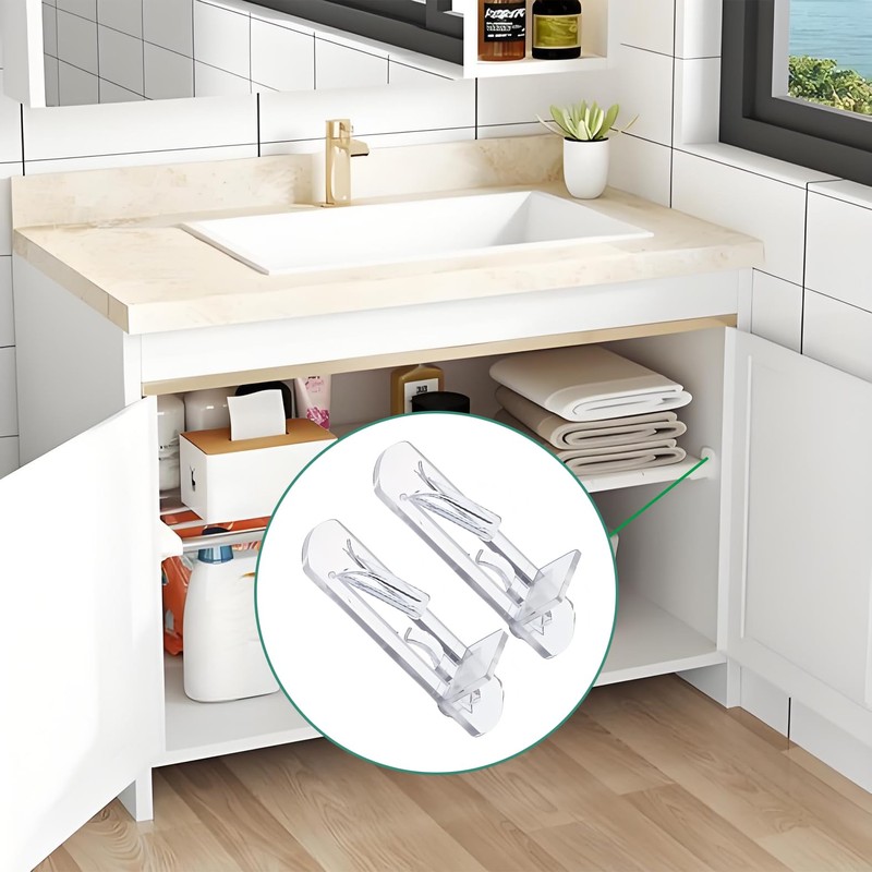 votuyet 20Pcs 5mm-3/4"Clear Cabinet Shelf Clips,which can be Used for