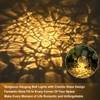 12Pack Hanging Outdoor Solar Lights - Decorative Cracked Glass LED