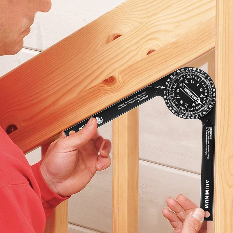 Saker Miter Saw Protractor|7-Inch Aluminum Protractor Angle Finder Featuring Precision