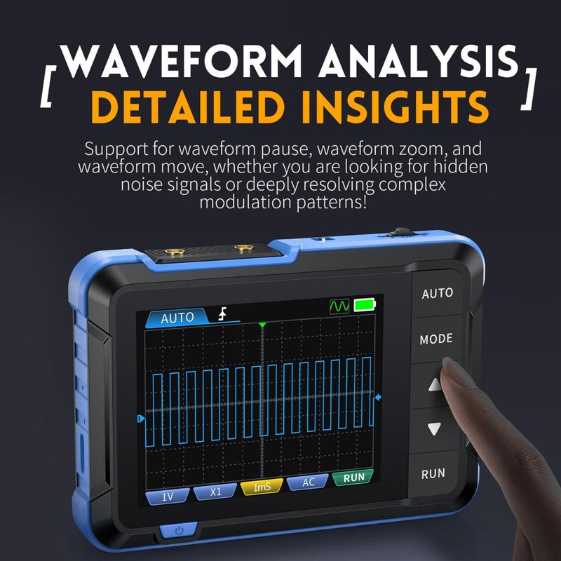 Handheld Digital Oscilloscope 2.8 Inch TFT 5.0MS/s High Sampling Rate