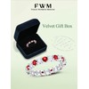 Ruby Band Rings for Women 925 Sterling Silver July Birthstone