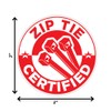 Zip Tie Certified Funny Stickers - Technician Decal (3, 3x3