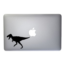 Tyrannosaurus Rex Dino Carnivore Vinyl Decal for MacBook, Laptop or Other Device 5 Inch (Black)