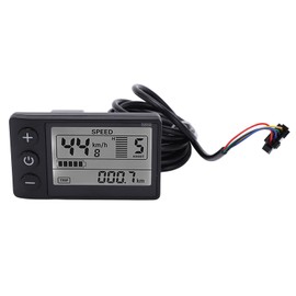 Electric Bike LCD Display Panel, Display Meter Control Panel, Large Screen Scooter Control Meter with Plug for Electric Bike Scooter Modification