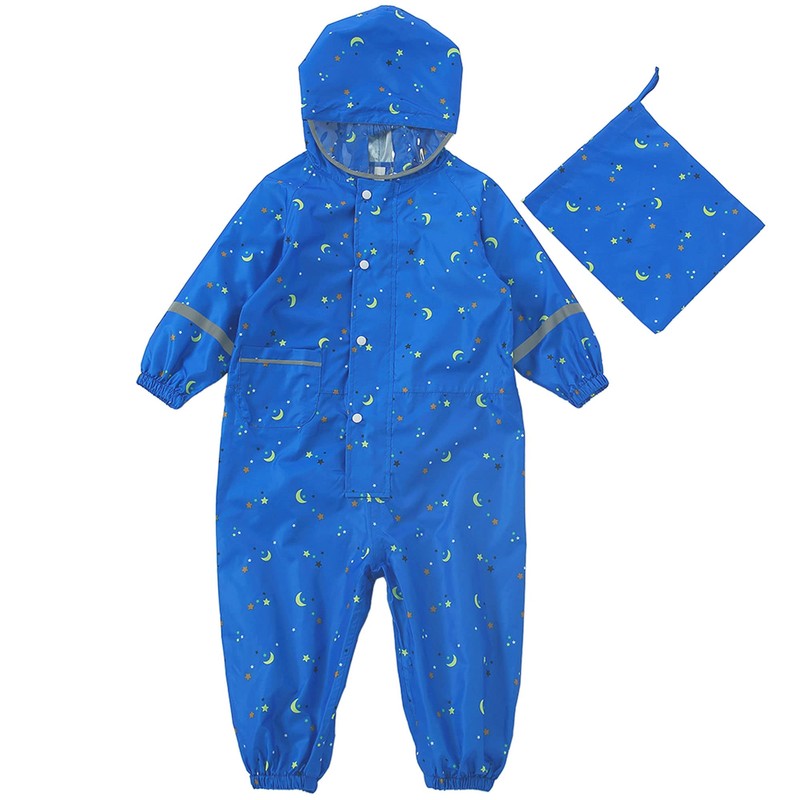 Traje de lluvia para niños y niñas, de una pieza