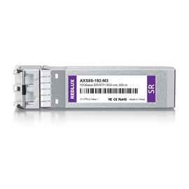 REDLUX 10G SFP+ SR Multimode Gbic Module, 850nm MMF, Dual LC Connector, up to 300 Metres, Compatible with Cisco SFP-10G-SR, Meraki, Mikrotik S+85DLC03D, Ubiquiti, Netgear, Zyxel, Qnap, Synology,