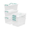 Buyitt Plastic Storage Box with Lids, Clear Plastic Latching Bins,