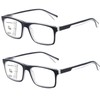 Missfive 2-Pack Mens Light Multifocus Progressive Reading Glasses Blue Light