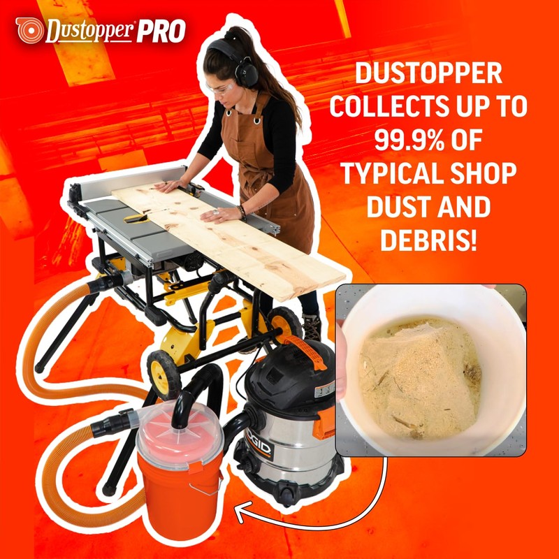 Dustopper PRO Low-Profile Dust Separator – Dust Collection Separator, Up