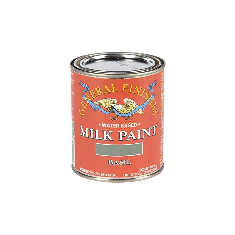 General Finishes Water Based Milk Paint, 1 Pint, Basil