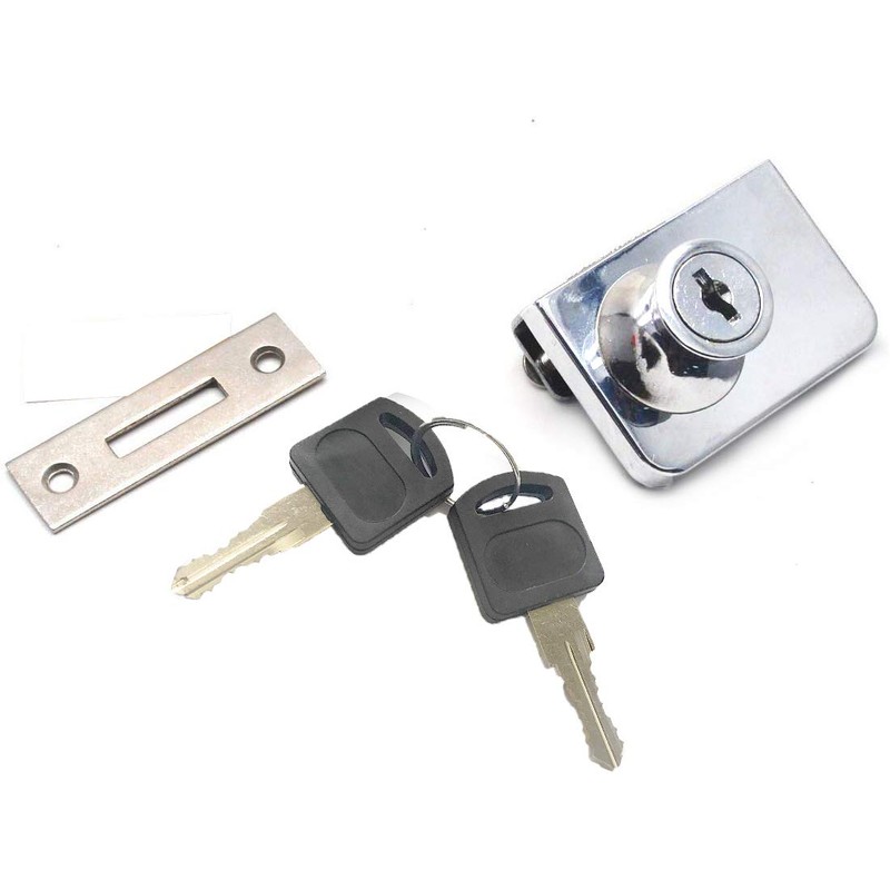 2Pcs Glass Cabinet Lock for IKEA with 2 Keys Glass