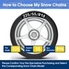 Auto-Fixing Snow Chains, 1 Min Quick Fit Easy Installation Tire-Chains,