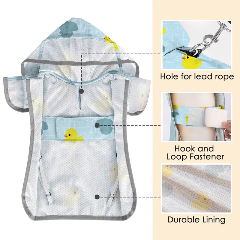 SlowTon Dog Raincoat for Large Medium Small Dogs - Adjustable