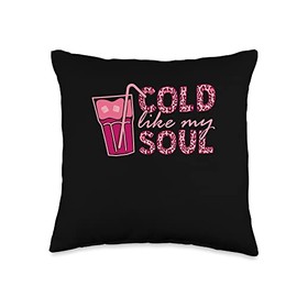 Cold Like My Soul Iced Coffee Throw Pillow