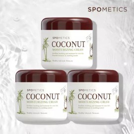Spomatics [스포메틱스]모이스춰라이징 코코넛크림 300ml * 3개 /코코넛오일 온가족 보습크림 [Spometrics] Moisturizing Coconut Cream 300ml * 3 pcs / Coconut Oil Family Moisturizing Cream [[00001] None]