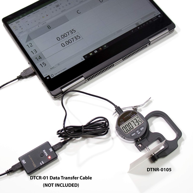 Clockwise Tools Digital Thickness Gauge, DTNR-0055 0-0.4 inch/10mm, 0.00005"/0.001mm Resolution