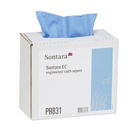 HOSPR831 Sontara EC® Creped Blue Wipes in Pop-Up Dispenser Box, 9" x 16.5" (Pack of 100 Wipes)