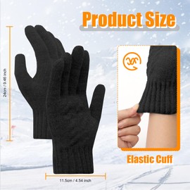 Kiiwah Winter Gloves for Men and Women, Thermal Gloves, Touchscreen Winter Gloves, Warm Gloves with Fleece Lining, Sports Gloves for Outdoor Cycling, Running, Hiking, Skiing, black