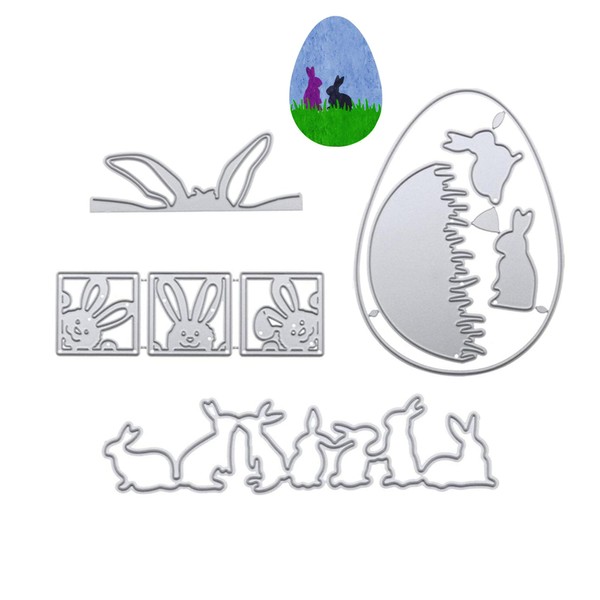 Arbuya 4 sets/lot Easter Die Cuts for Card Making Easter