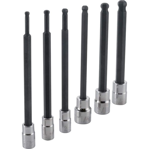CRAFTSMAN Hex Bit Socket Set, SAE, 3/8-Inch Drive, Long Ball,
