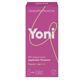 Yoni Normal tampons with applicator, 16 x tampons made of 100% organic cotton with recyclable applicator, hypoallergenic and breathable, free from plastic films and synthetic ingredients