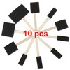 Taicols 10pcs Foam Paint Brushes With Wood Handle - Sponge