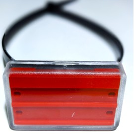 5 Sign Holders for Pipes and Technical Systems with Red Background