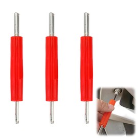 OUDQFCJ 3 Pcs Valve Extractor 2-Sided Metal Wheel 8 mm Metallic