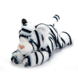 The Petting Zoo White Tiger Stuffed Animal Plushie, Gifts for Kids, Scoopz Wildlife Animals, Tiger Plush Toy, 8 inches