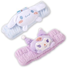 2 Pcs Makeup Headband, Portable Elastic Headband, Washing Face Headband, Cute Spa Headbands, Head Wrap Kids Costume Party Supply Birthday Gift, Suitable for Home Office