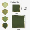 160-Pack Green Scalloped Cocktail Napkins with Gold Foil, 5 x