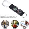 Outdoor Multifunctional Carabiner with Compass and Thermometer, Keychain for Camping,