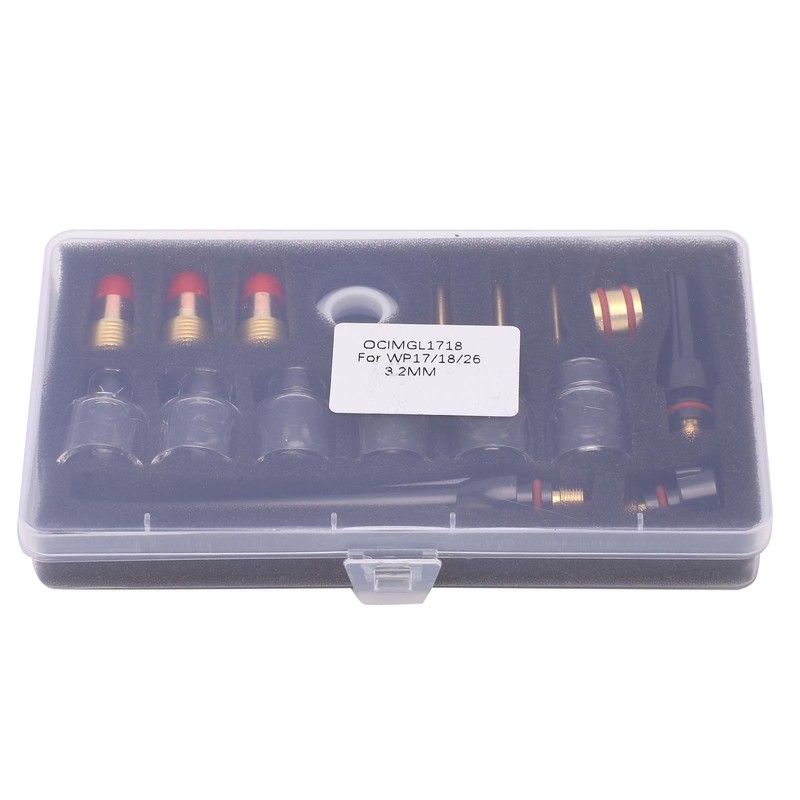 Welding Torch Kit Glass Nozzle Gun Tail Tungsten Clamp Silicone