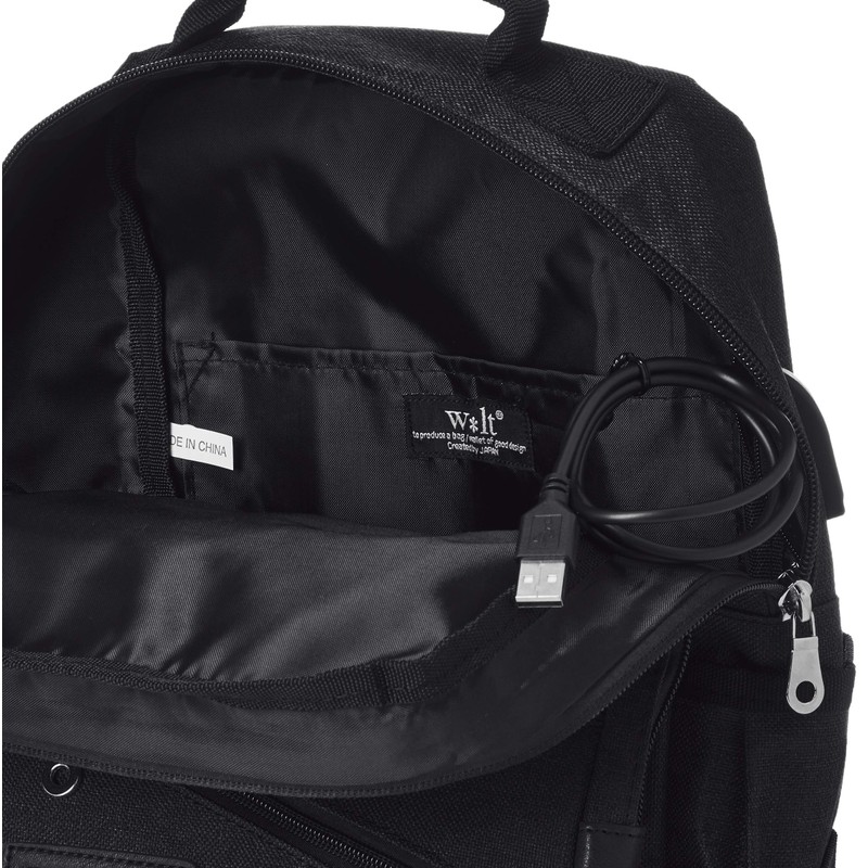 w*lt LUGER 410086Y Middle Body Bag with USB Port, 1.2