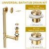 Yaseingoo Champagne Bronze Bathtub Drain Stopper and Overflow Kit, Solid