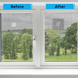 Secopad Black Window Screen Repair Tape, 2 in X 30 FT (360IN) Screen Repair Kit for Windows or Doors, Strong Adhesive Fiberglass Mesh Patch Tape