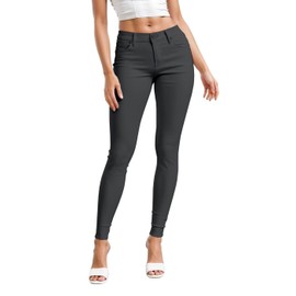 Hybrid & Company Womens Hyper Ultra Stretch Comfy Skinny Leg Work Casual Pants P44876SKX Charcoal 3X